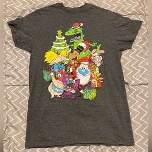 Vintage/Retro Inspired 90’s Nickelodeon Nick Toons Christmas Tee Small